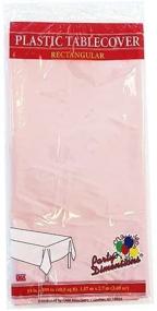 img 3 attached to 🎉 Disposable Plastic Party Tablecloths - Rectangular Tablecovers - 4 Pack - Pink - By Party Dimensions