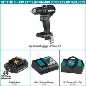 img 2 attached to 🔋 Makita XFD11R1B: Powerful Lithium Ion Sub Compact Driver Drill for Precise and Efficient Tasks