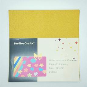 img 1 attached to TooMeeCrafts 12 Inch Glitter Cardstock Color