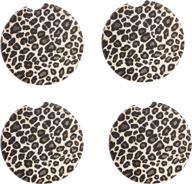 crystal leopard coasters absorbent ceramic logo