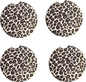 img 4 attached to Crystal Leopard Coasters Absorbent Ceramic