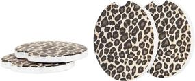 img 2 attached to Crystal Leopard Coasters Absorbent Ceramic