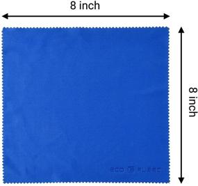 img 2 attached to 🧻 Eco-Fused Large Microfiber Cleaning Cloths - 5 Pack - 8 x 8 inch - Ideal for Wide Screen TVs, Large Computer Monitors - Suitable for Cleaning Glasses, Camera Lenses, Laptops, and LCD Screens