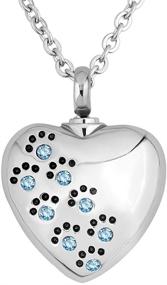 img 4 attached to 🐾 Exquisite SexyMandala Pet Cremation Necklace: Paw Print Urn Keepsake Pendant for Ashes