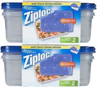 📦 large rectangle ziploc containers - 9 cup capacity (4 count) logo