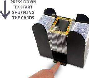 img 2 attached to 🎴 BELMAKS 6-Deck Automatic Card Shuffler - Ideal for Home & Tournament Use in Classic Poker & Trading Card Games - Professional Card Shuffling Machine