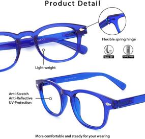 img 1 attached to Stylish JiSoo Round Reading Glasses for Women - Designer Readers for Women/Men