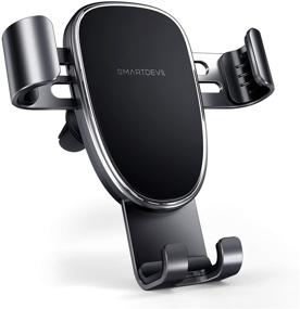 img 4 attached to 🚗 SmartDevil Car Phone Holder: One-Handed Adjustable Air Vent Cradle for iPhone & Smartphones (Black)