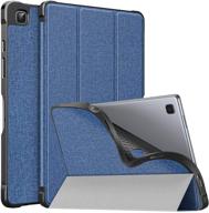 📱 moko case for samsung galaxy tab a7 10.4 inch 2020 - lightweight slim tablet case with shockproof tpu back, trifold stand cover, auto wake/sleep - indigo logo