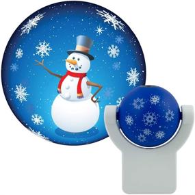 img 4 attached to 🎅 Ночник со светодиодным изображением снеговика на Рождество - Projectables 11362 с автоматическим включением/выключением, с функцией сенсорного освещения - изображает веселого снеговика на потолке, стене или полу.