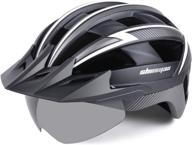 🚲 shinmax bike helmet with usb rechargeable light, magnetic goggle, and sun visor - safety certified men and women's mountain bike & road bicycle helmet sm-b23 logo