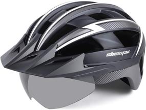 img 4 attached to 🚲 Shinmax Bike Helmet with USB Rechargeable Light, Magnetic Goggle, and Sun Visor - Safety Certified Men and Women's Mountain Bike & Road Bicycle Helmet SM-B23