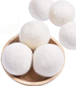 img 4 attached to 🐑 XL Organic Wool Dryer Balls, Handmade Reusable Laundry Softener, Natural Fabric Softener Alternative, 100% New Zealand Wool, Reduce Wrinkles, Dryer Sheets Replacement