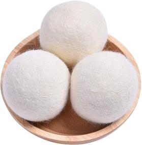 img 3 attached to 🐑 XL Organic Wool Dryer Balls, Handmade Reusable Laundry Softener, Natural Fabric Softener Alternative, 100% New Zealand Wool, Reduce Wrinkles, Dryer Sheets Replacement