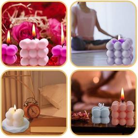 img 1 attached to 🕯️ Set of 2 Handmade Soap Ornament Molds with 3D Soy Candle Silicone Molds, incl. 100 Pcs Candle Wicks and 3 Pcs Wick Centering Devices - Ideal for DIY Crafts, Handicrafts & Candle Decorations