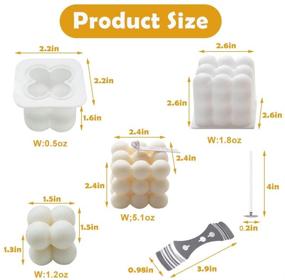 img 3 attached to 🕯️ Set of 2 Handmade Soap Ornament Molds with 3D Soy Candle Silicone Molds, incl. 100 Pcs Candle Wicks and 3 Pcs Wick Centering Devices - Ideal for DIY Crafts, Handicrafts & Candle Decorations