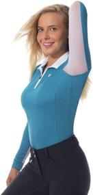 img 2 attached to Stay Protected and Stylish with HORZE Women's Trista Long Sleeved Technical Sun Shirt!