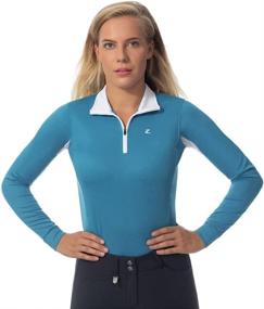 img 3 attached to Stay Protected and Stylish with HORZE Women's Trista Long Sleeved Technical Sun Shirt!