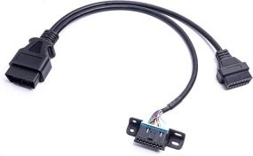 img 2 attached to 🔌 Arteckin Universal OBD2 Splitter Extension Y Cable J1962 for Enhanced GPS Tracking Devices
