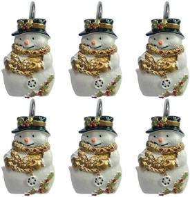 img 4 attached to 🎅 12-Pack of Twofishes Home Fashion Decorative Christmas Snowman Shower Curtain Hooks with Anti-Rust Feature