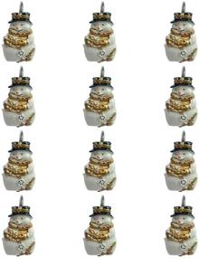 img 1 attached to 🎅 12-Pack of Twofishes Home Fashion Decorative Christmas Snowman Shower Curtain Hooks with Anti-Rust Feature