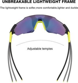 img 3 attached to 🕶️ OULAIQI Sports Sunglasses: High-Performance Eyewear for Men and Women - Ideal for Cycling, Running, Baseball, Golf, Driving - UV 400 Biking Glasses