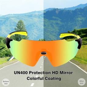 img 1 attached to 🕶️ OULAIQI Sports Sunglasses: High-Performance Eyewear for Men and Women - Ideal for Cycling, Running, Baseball, Golf, Driving - UV 400 Biking Glasses