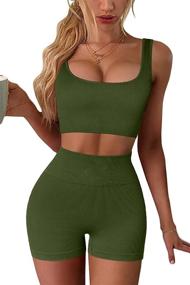 img 2 attached to 👖 Stylish Women's Workout Leggings Jumpsuit Rompers: Shop Jumpsuits, Rompers & Overalls for Women's Clothing!