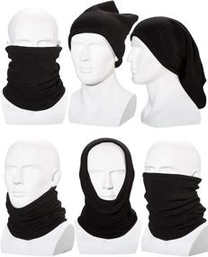 img 3 attached to ❄️ Winter Neck Gaiter for Kids: Keep Them Warm with 4 Pieces of Fleece Dust Face Masks & Scarf Neck Covers