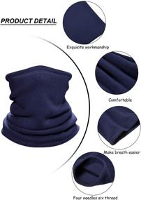 img 2 attached to ❄️ Winter Neck Gaiter for Kids: Keep Them Warm with 4 Pieces of Fleece Dust Face Masks & Scarf Neck Covers