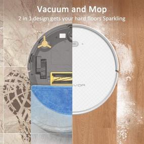 img 3 attached to 🤖 Tesvor Robot Vacuum Cleaner: Powerful Robotic Vacuum and Mop with 1800Pa Suction, WiFi/App/Alexa, Self-Charging, Ideal for Dust and Pet Hair on Hardfloors to Low-Pile Carpets