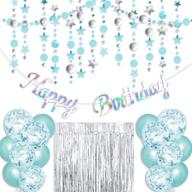 birthday party decorations women turquoise logo