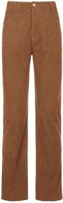 img 2 attached to 👖 Stylish Teen Girls' Corduroy Pants: High Waist Straight Casual Trousers with Pockets by Auriviz