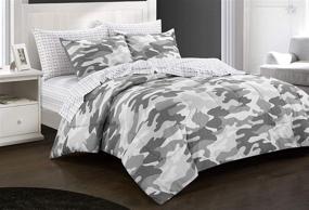 img 3 attached to 🧒 Full Grey Heritage Kids Camo Comforter Set