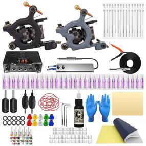 img 4 attached to 🪞 Beginner's Delight: Wormhole Tattoo Complete Kit with Power Supply, Inks, Needles, Machines & More - TK035