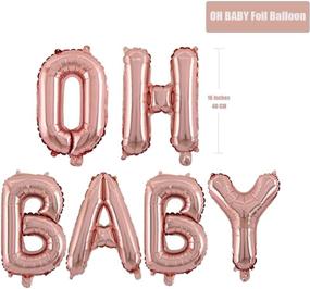 img 2 attached to 🌹 Rose Gold Baby Shower Decoration Set - Kwayi, with OH Baby Banner, Rose Gold Balloons, and Tissue Paper Pom Poms. Total of 35PCS for Baby Shower Party Decorations