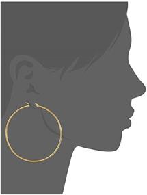 img 1 attached to 💎 Stylish Stainless Steel Hoop Earrings Set: 2 Pairs in Gold Plated and Silver for Women and Girls