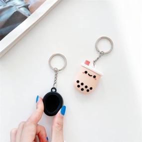 img 1 attached to 🔒 Protective Silicone AirTag Case with Keyring - 2021 Gtinna Cartoon Design