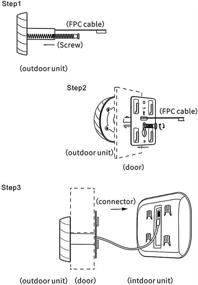 img 2 attached to Digitharbor Video Door Scope Viewer - Built-in 600mAh Lithium Battery with Cyclic Storage - Digital Peephole Viewer for Doors - Camera with Door Open Chime - 2.4 Inches Color LCD Screen - 320x420p Resolution - 0.3MP - 90 Degree View