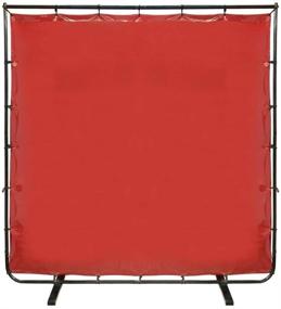 img 3 attached to VIZ-PRO 6x6 Red Welding Curtain with Frame - Premium Vinyl Welding Screen for Safety and Protection