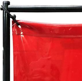 img 1 attached to VIZ-PRO 6x6 Red Welding Curtain with Frame - Premium Vinyl Welding Screen for Safety and Protection