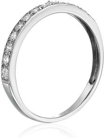 img 2 attached to 💍 Exquisite Vir Jewels 1/4 cttw Diamond Wedding Band: Milgrain, 14K White Gold Prong Set Brilliance!