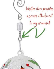 img 2 attached to 🎄 BANBERRY DESIGNS Christmas Ornament Hooks: Clear Acrylic Silver Wire Hooks to Elevate Your Decor - Pack of 20