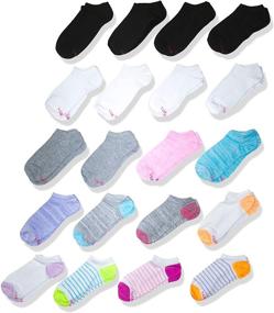 img 3 attached to Детские носки Hanes Girls' Super Value 🧦 Super No Show - 20 пар