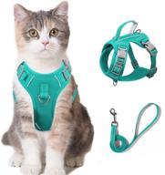 🐱 escape-proof cat harness and leash set: ideal for small & large cats, kittens - blue, xs - with id tag pocket logo