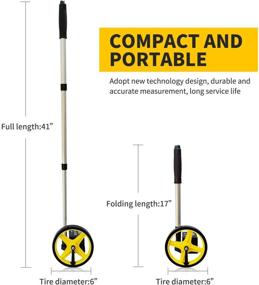 img 3 attached to 📏 Zozen Collapsible Measuring Wheel: 6-Inch with Starting Point Arrow - Accurate and Convenient Measurement Tool