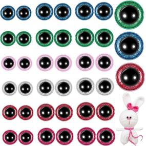 img 4 attached to 💫 108-Piece Glitter Large Safety Eyes for Amigurumi - 12mm, 20mm, 30mm - Stuffed Animal Eyes for Crafts, DIY Amigurumi, Puppet Making, Bear Crafts, Toy Dolls