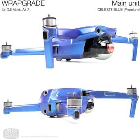 img 1 attached to 🔵 SEO-Optimized Wrapgrade Main Unit Skin for DJI Mavic Air 2 in Celeste Blue