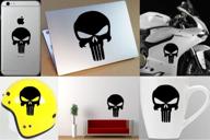 🔪 the punisher skull vinyl sticker decal (5''x4'', black): original version logo