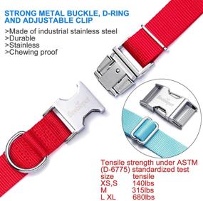 img 1 attached to Beebiepet Classic Dog Collar: Strong Metal Buckle Adjustable Collar for all Dogs Sizes